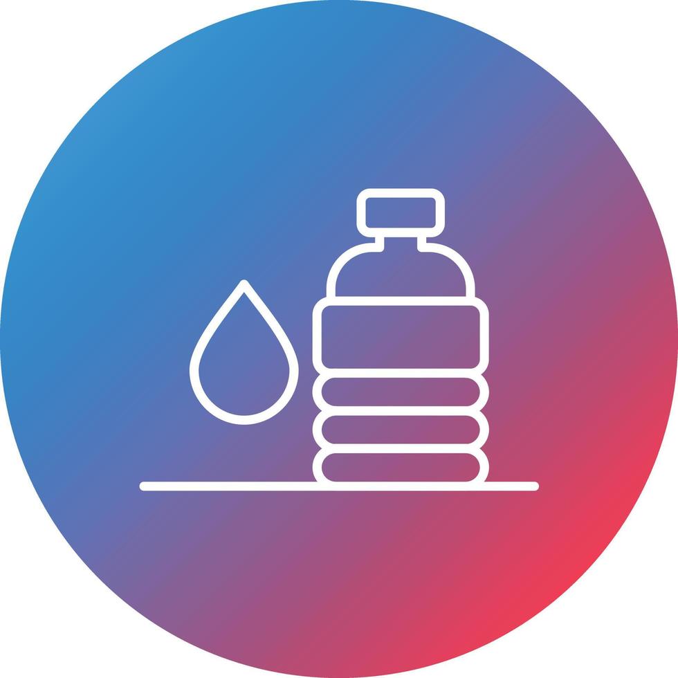Water And Vinegar Cleaning Line Gradient Circle Background Icon vector