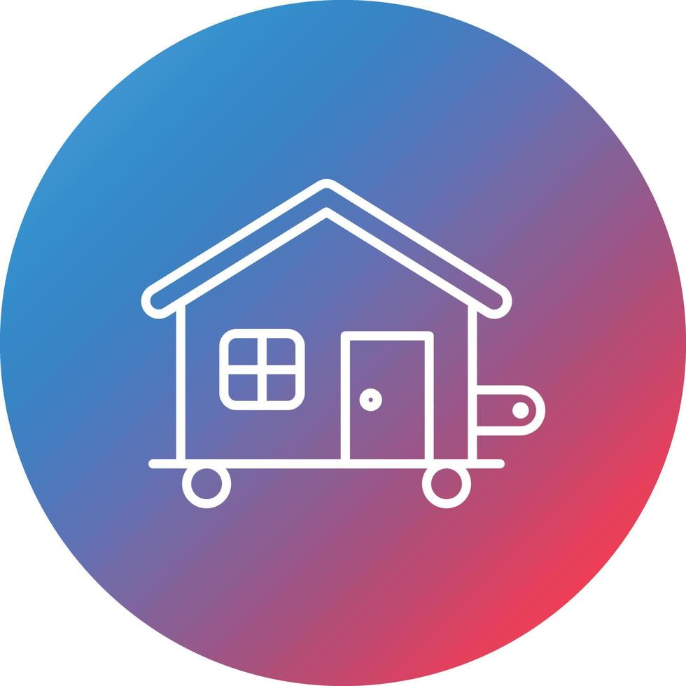 Tiny Living Line Gradient Circle Background Icon vector
