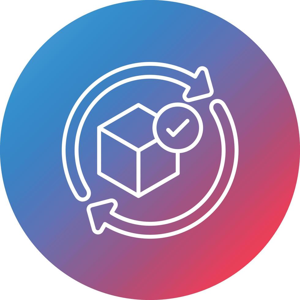 Continuous Delivery Line Gradient Circle Background Icon vector