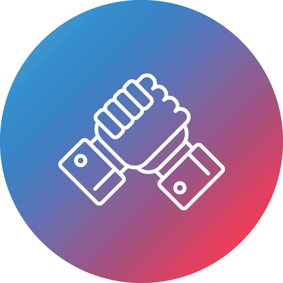 Customer Collaboration Line Gradient Circle Background Icon vector