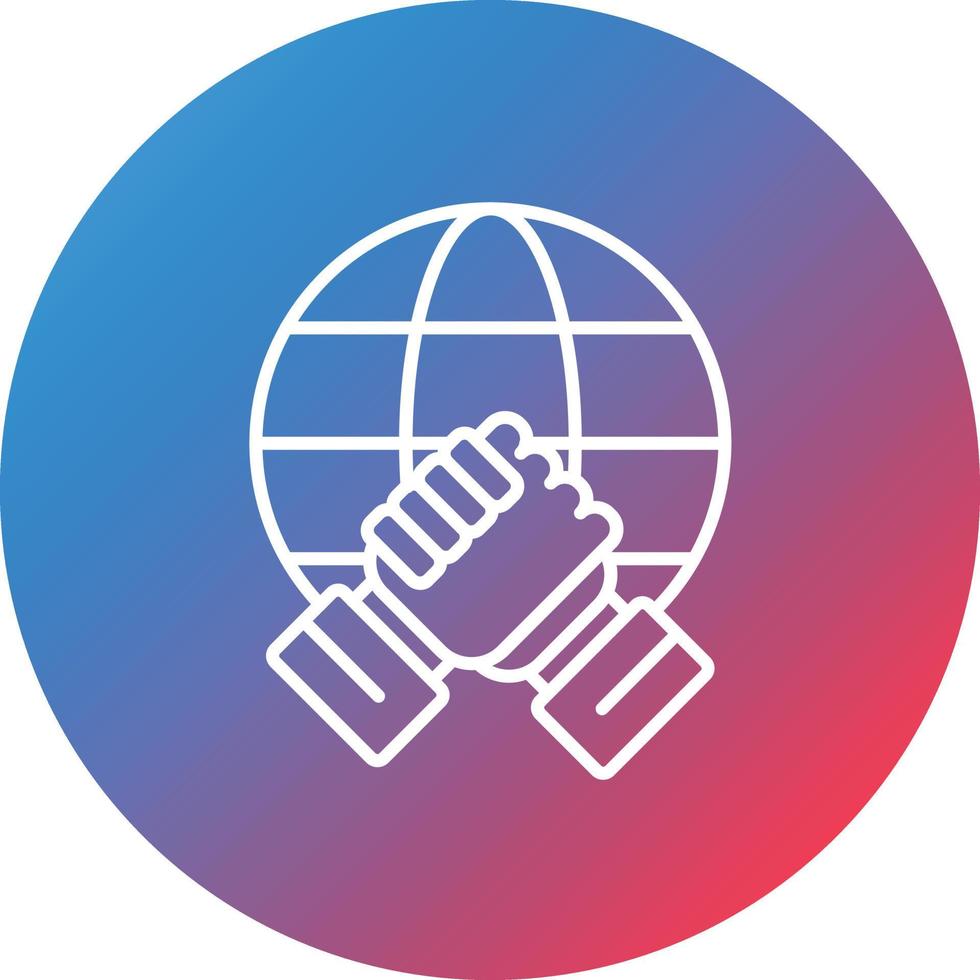 Daily Collaboration Line Gradient Circle Background Icon vector