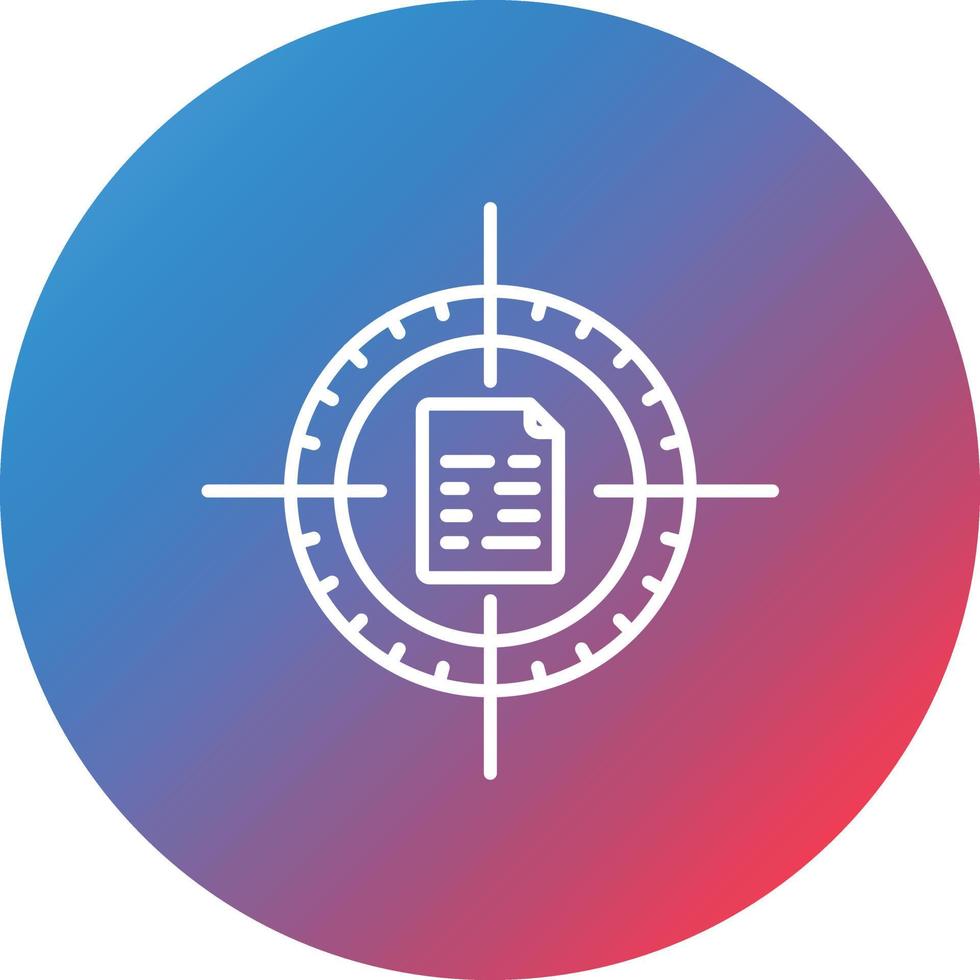 Scope Line Gradient Circle Background Icon vector