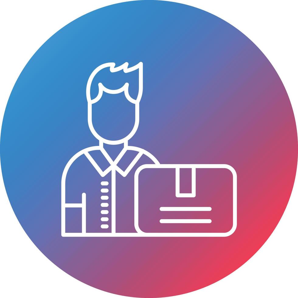 Product Owner Line Gradient Circle Background Icon vector