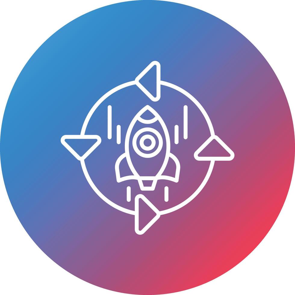 Release Cycle Line Gradient Circle Background Icon vector