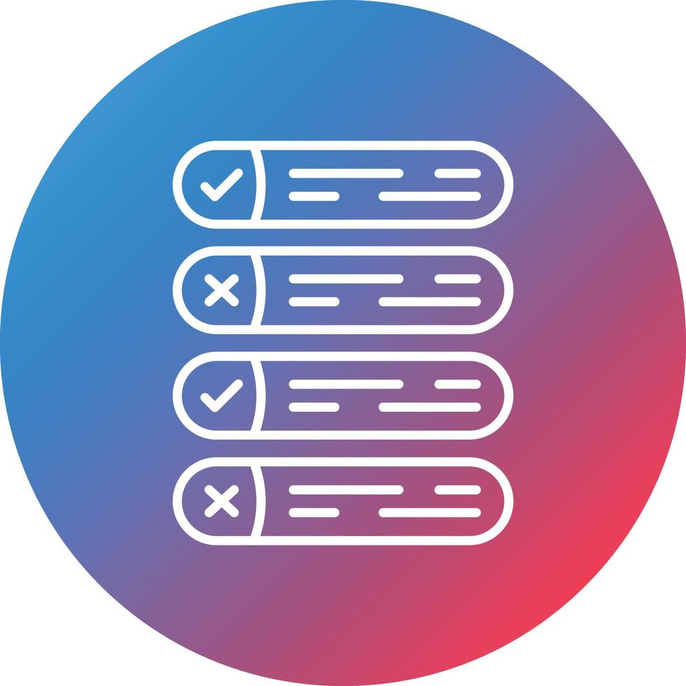 Status Line Gradient Circle Background Icon vector