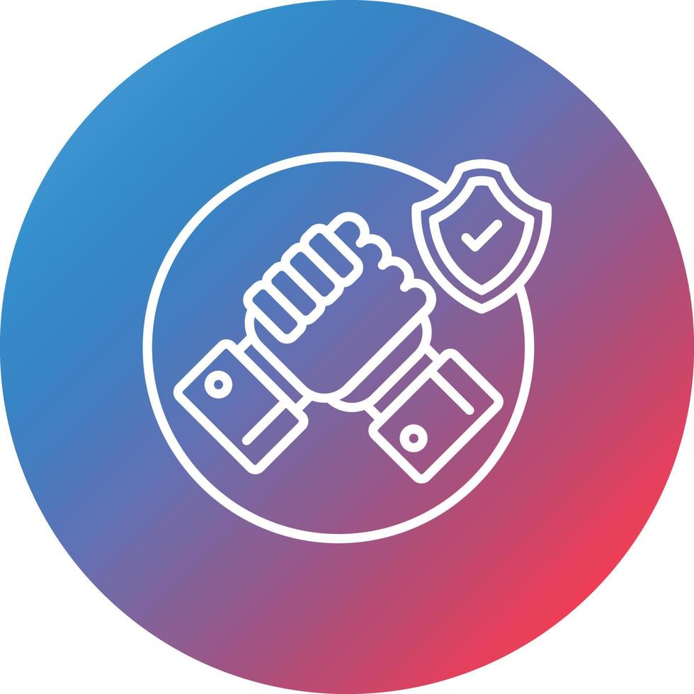 Trust Line Gradient Circle Background Icon vector