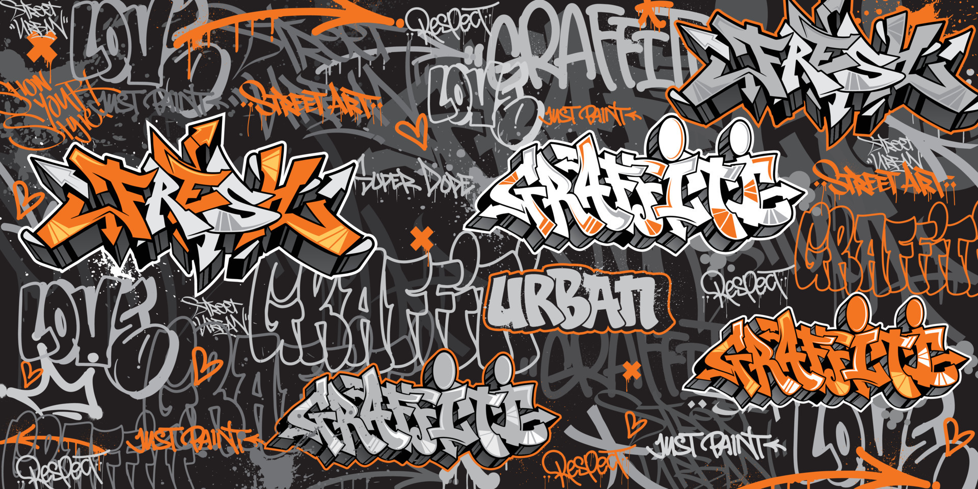 Free Graffiti Textures, 10 Street Art Backgrounds