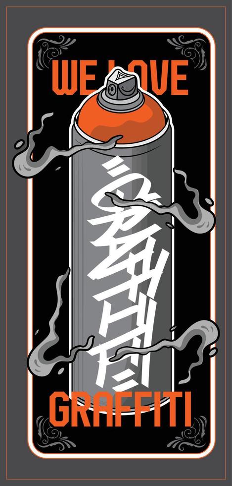 A set of graffiti artwork. Skull badass illustration. Ghetto style and graffiti urban street art theme vector