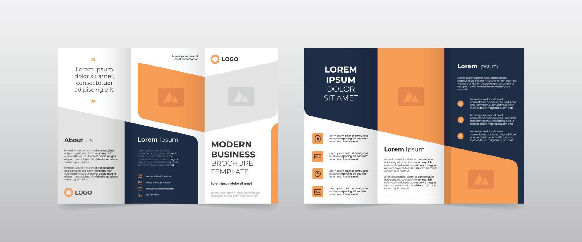 modern unique a4 trifold brochure template vector