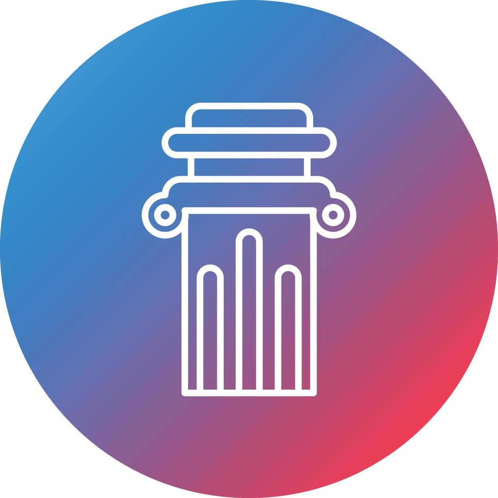 Classic Art Line Gradient Circle Background Icon vector