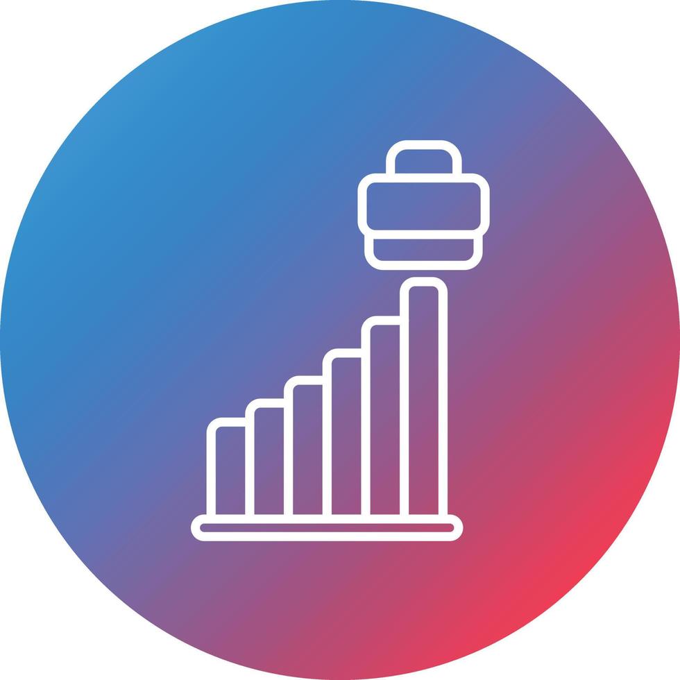 Career Growth Opportunity Line Gradient Circle Background Icon vector