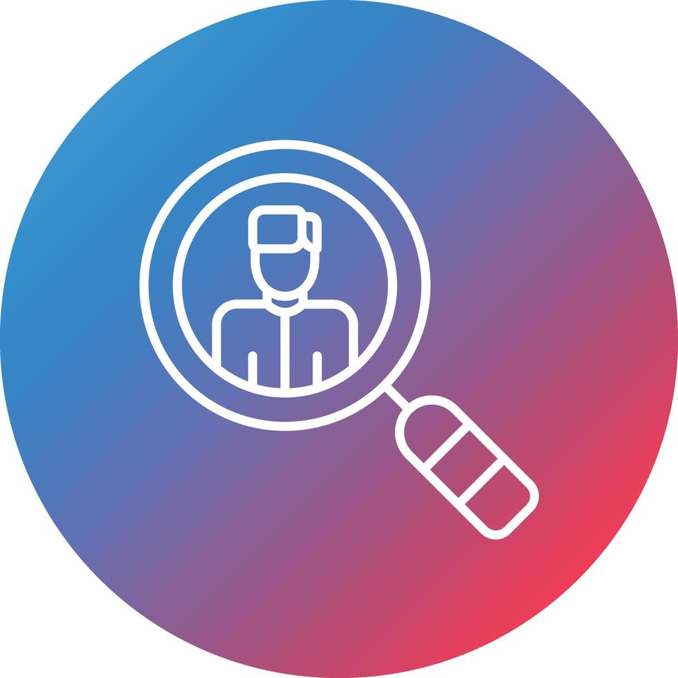 Job Vacancy Line Gradient Circle Background Icon vector
