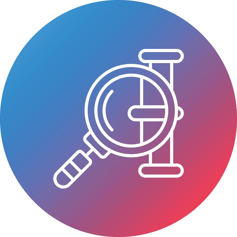 Pipe Inspection Line Gradient Circle Background Icon vector