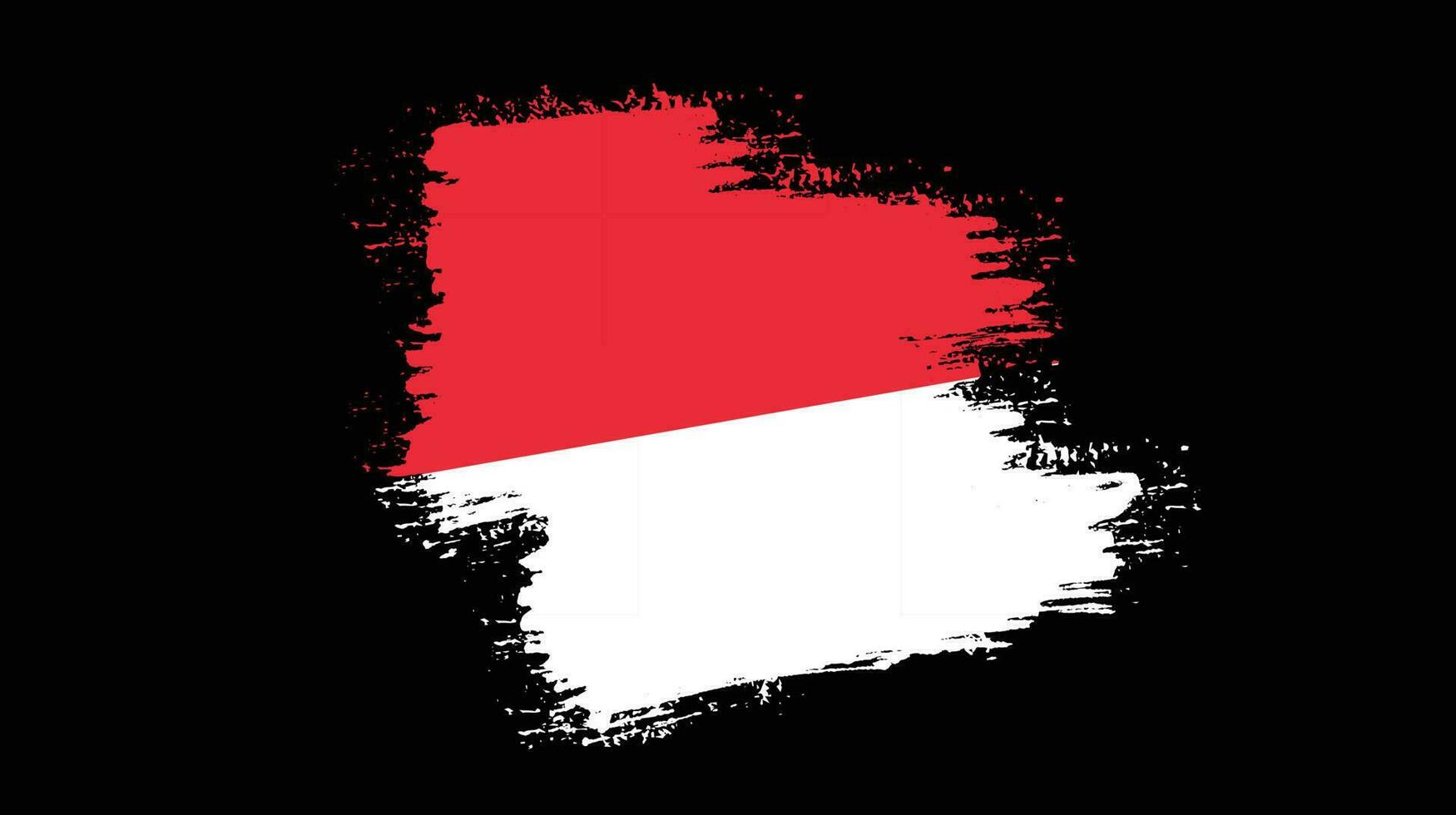 Indonesia grunge texture flag vector