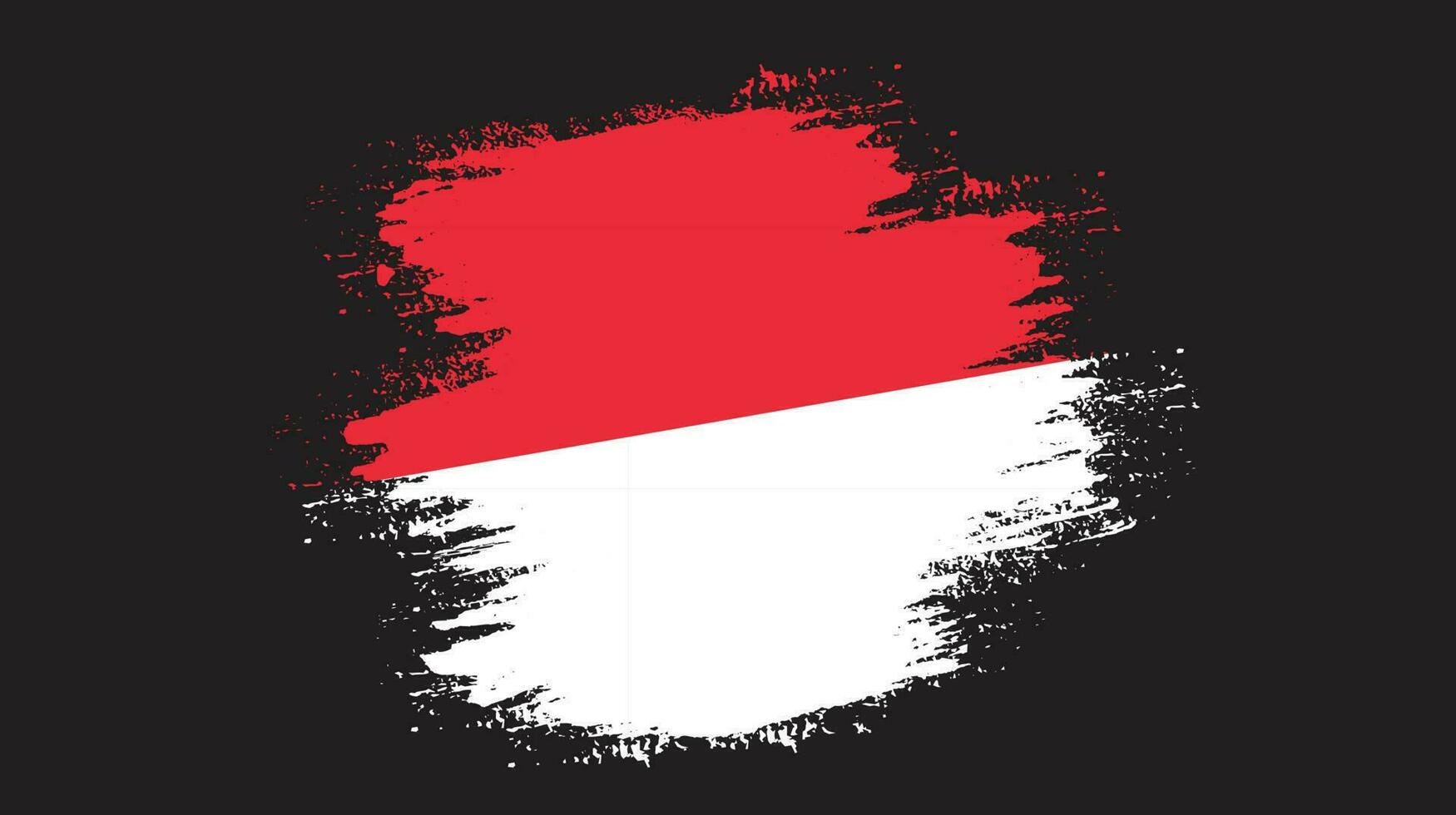 Splatter brush stroke Indonesia flag vector