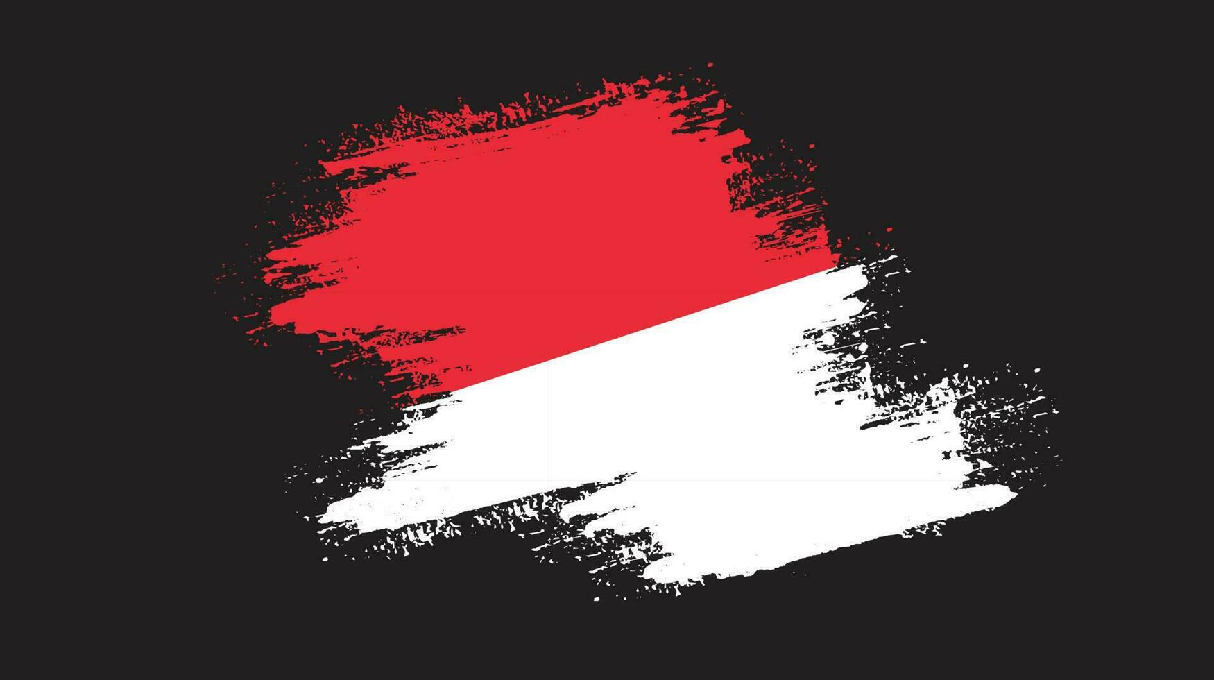 Isolated brush stroke Indonesia flag vector