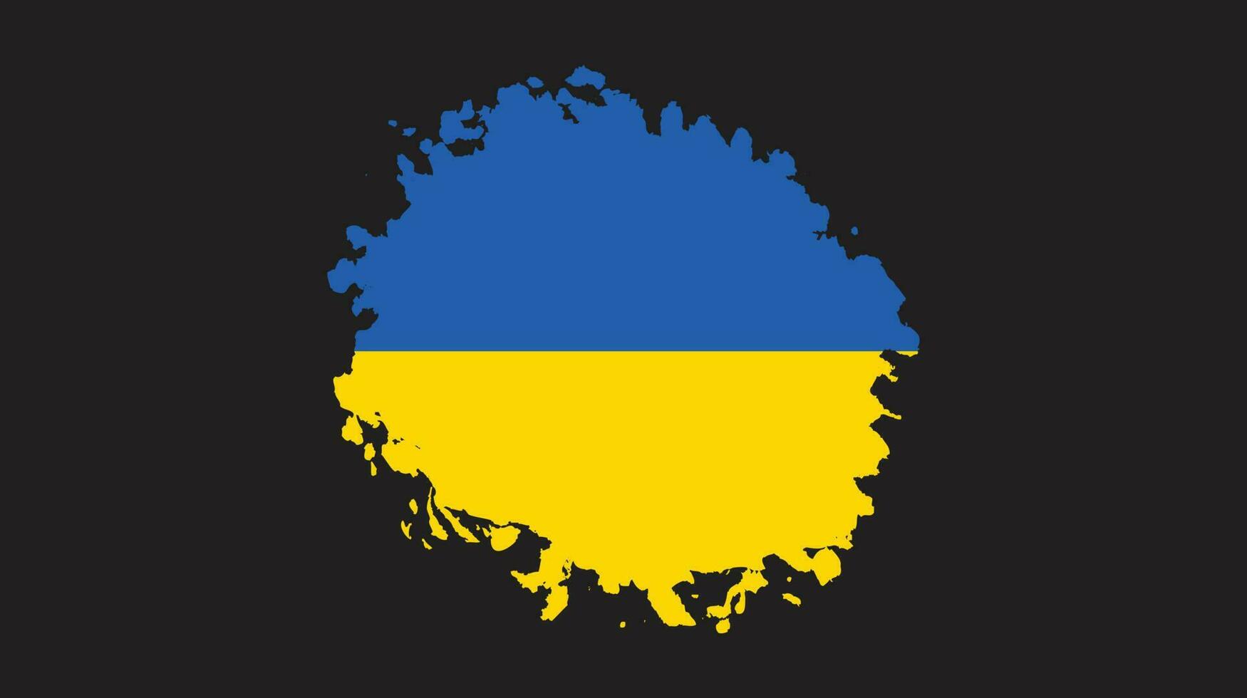 Paint brush stroke Ukraine flag vector