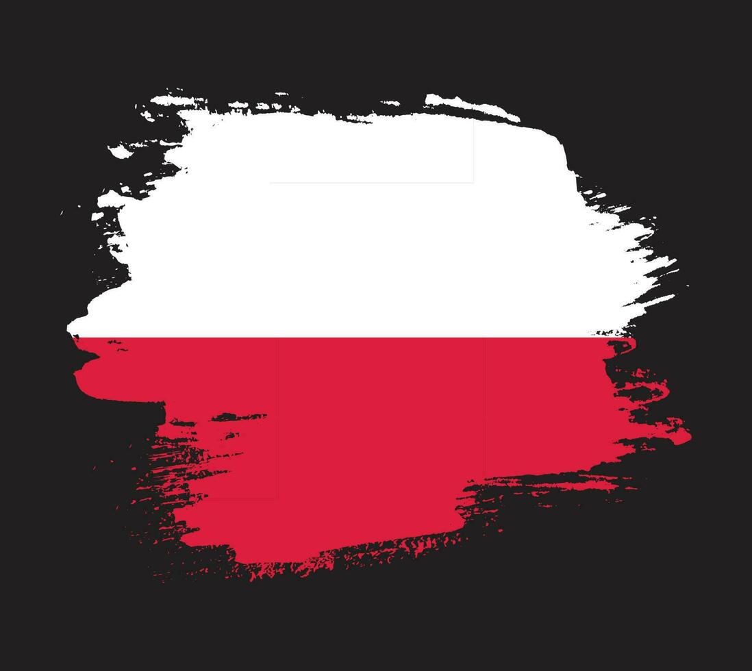 Faded grunge texture Poland abstract flag vector