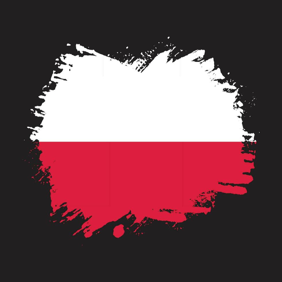 nueva bandera creativa de polonia grunge vector