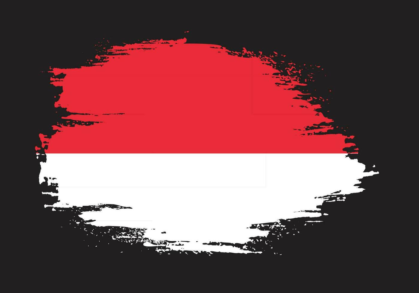 vector de bandera de indonesia libre de trazo de pincel