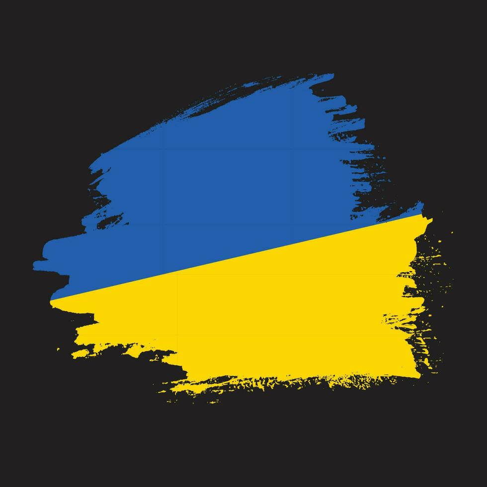 Splatter brush stroke Ukraine flag vector