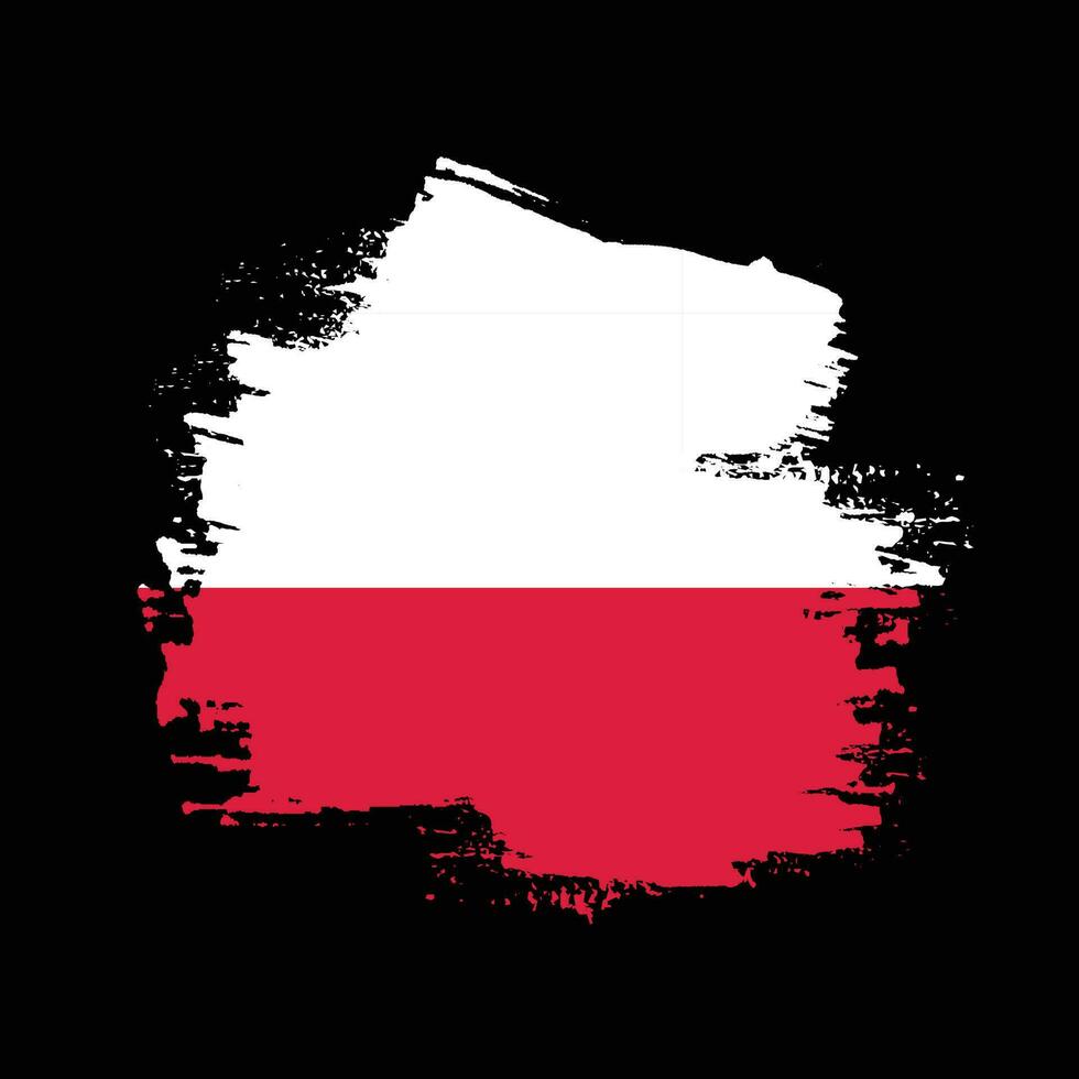 Distressed Poland grunge flag vector