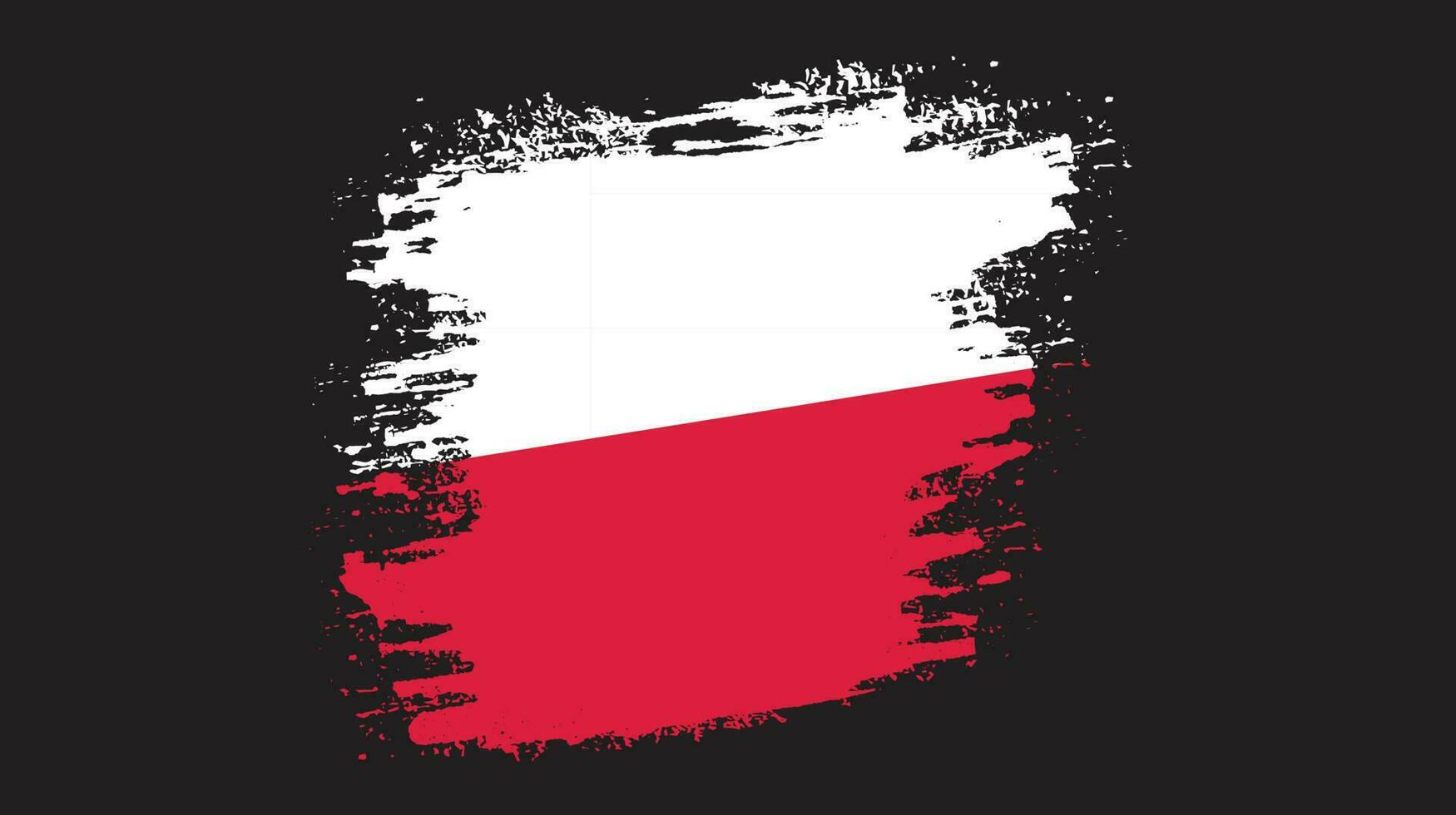 Professional paint streak Poland flag vector