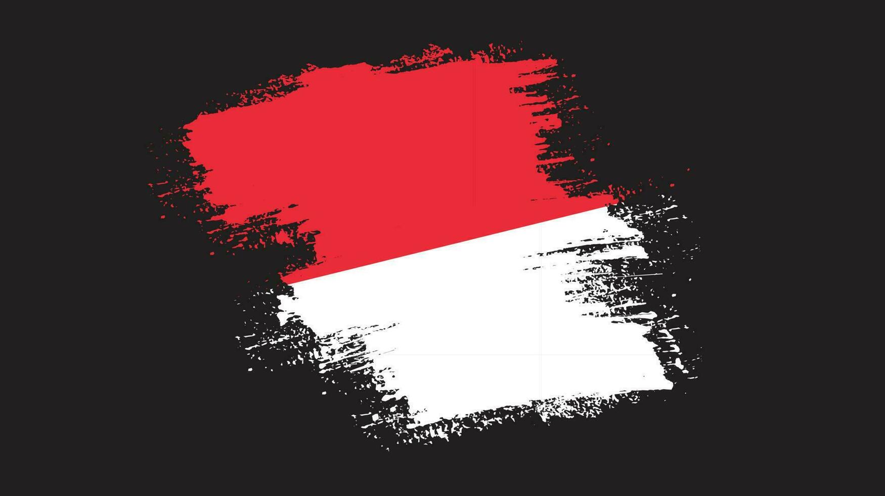 Graphic Brush stroke Indonesia flag vector