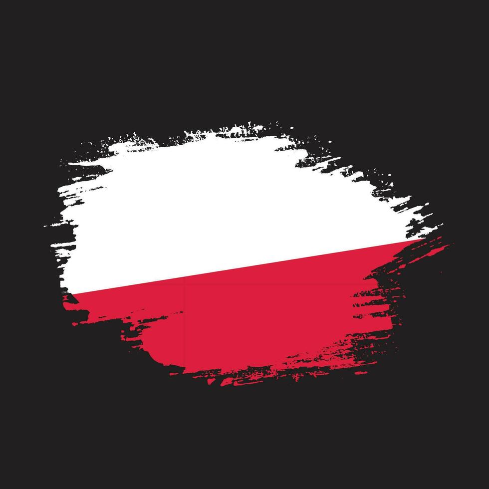 grunge, textura, polonia, bandera, plano de fondo vector