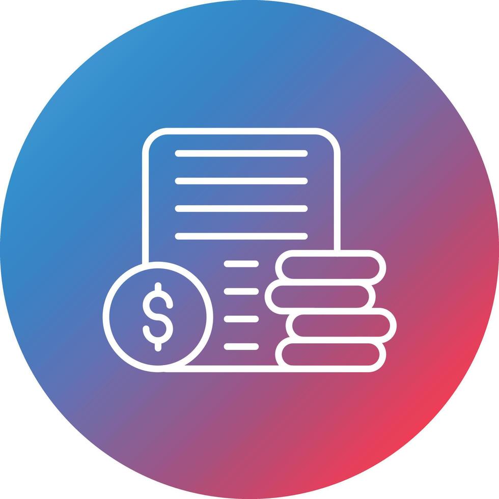 Salary and Compensation Line Gradient Circle Background Icon vector
