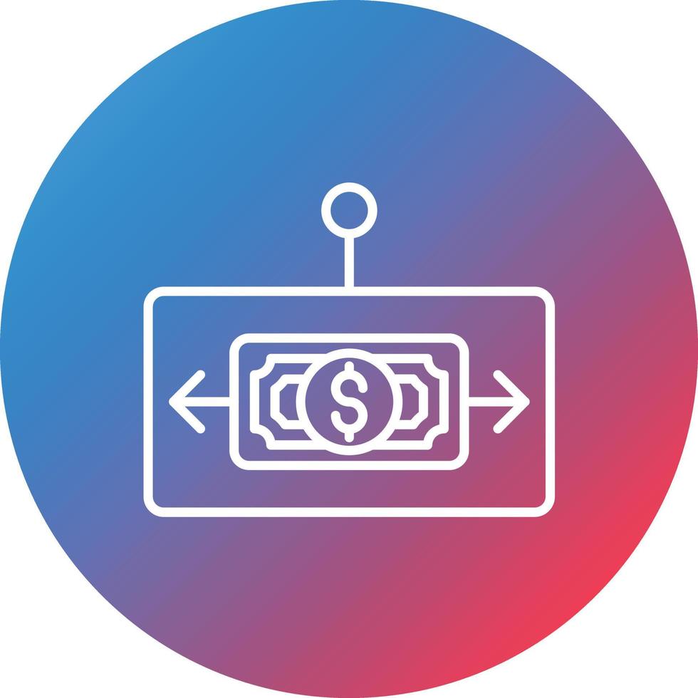 Cash Flow Projections Line Gradient Circle Background Icon vector