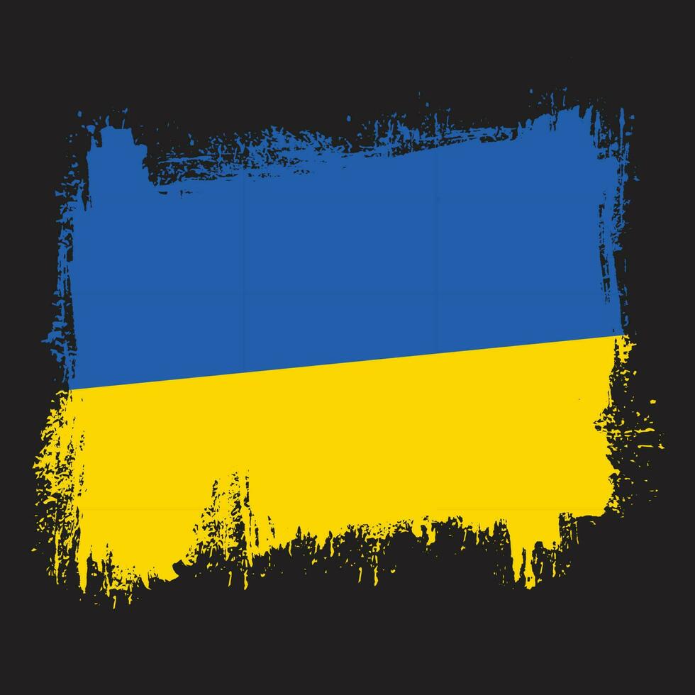 Distressed Ukraine grunge flag vector