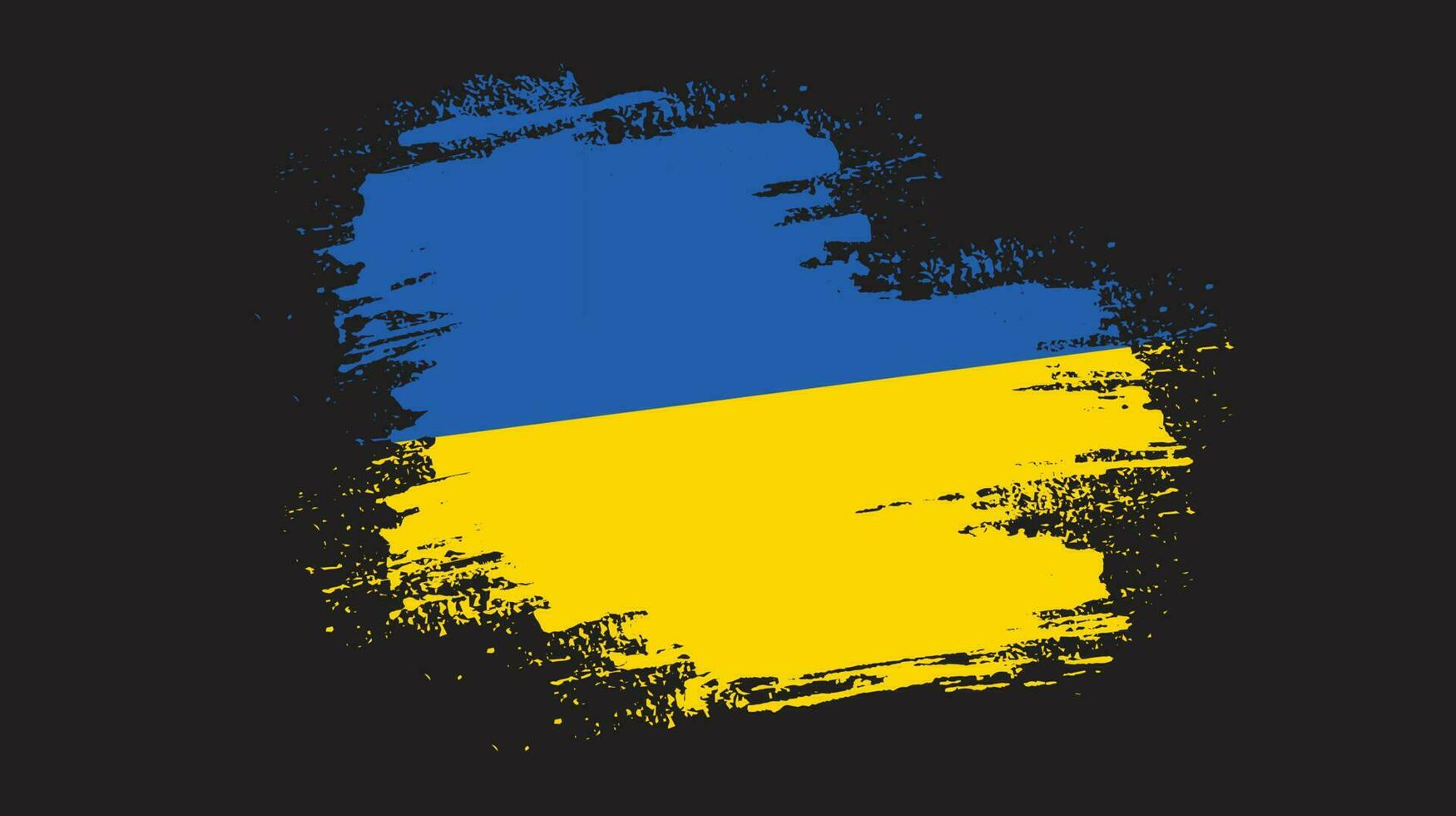 Free brush vector frame Ukraine flag