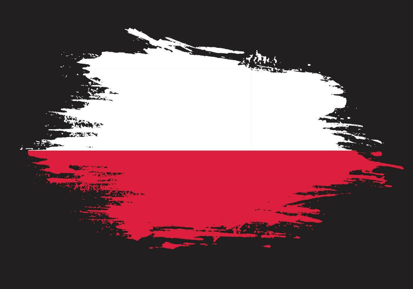 Professional distressed grunge texture Poland flag vector