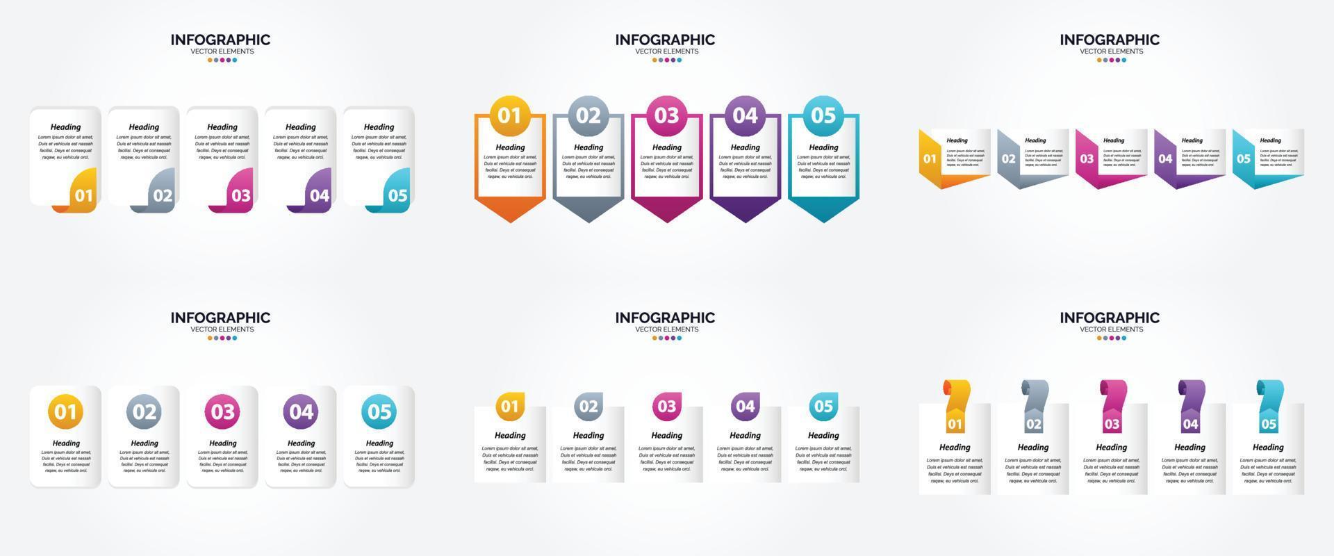 utilice estas ilustraciones vectoriales para crear infografías de aspecto profesional para publicidad. folletos volantes y revistas. vector