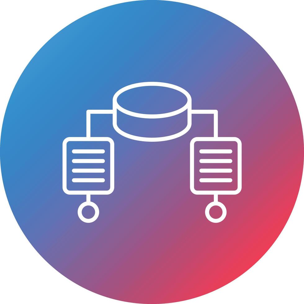 Bootstrapping Line Gradient Circle Background Icon vector