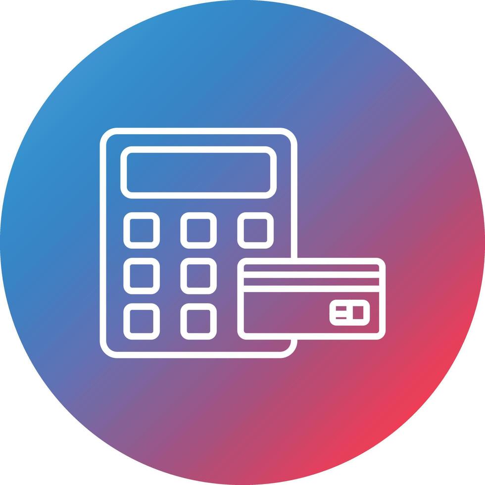Merchant Cash Advance Line Gradient Circle Background Icon vector
