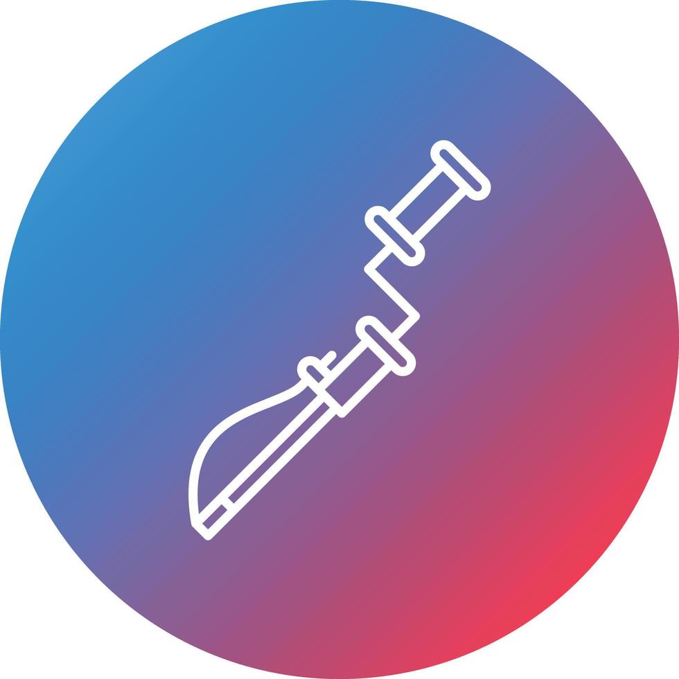 Closet Auger Line Gradient Circle Background Icon vector