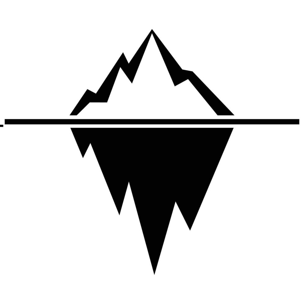 simple iceberg icon vector