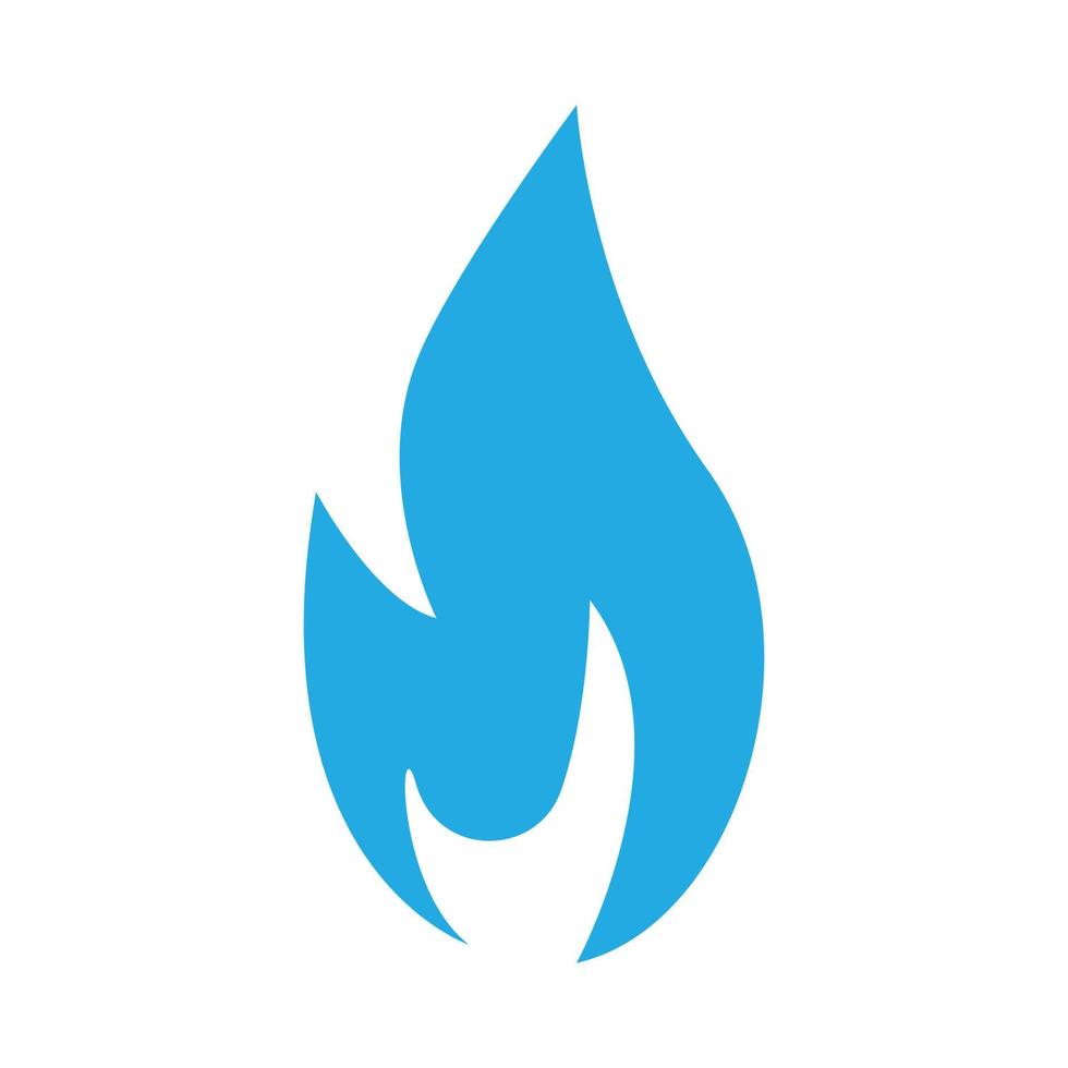 logotipo de llama de fuego azul vector