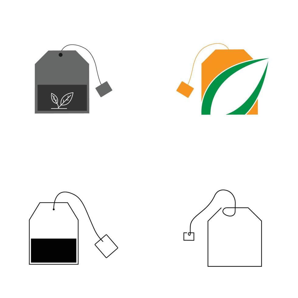 tea bag icon vector