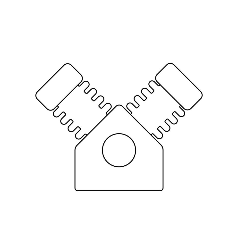 simple compressor icon vector