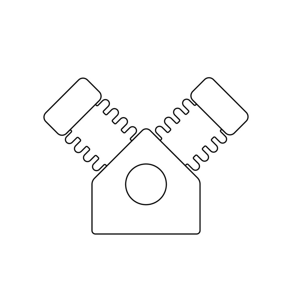 simple compressor icon vector