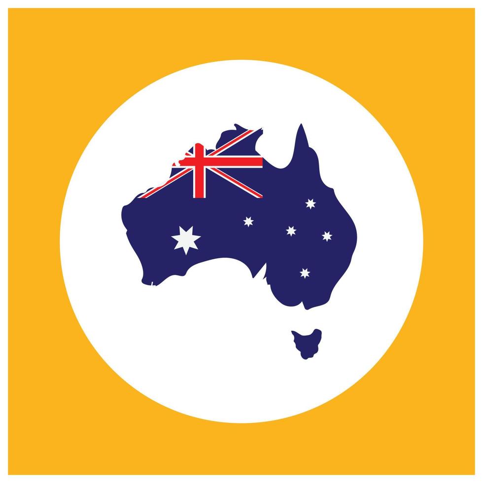 diseño de ilustración de logotipo de mapa de australia vector