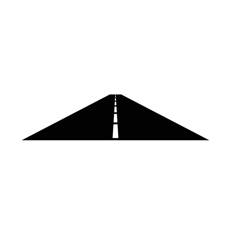 road icon with dotted line vector