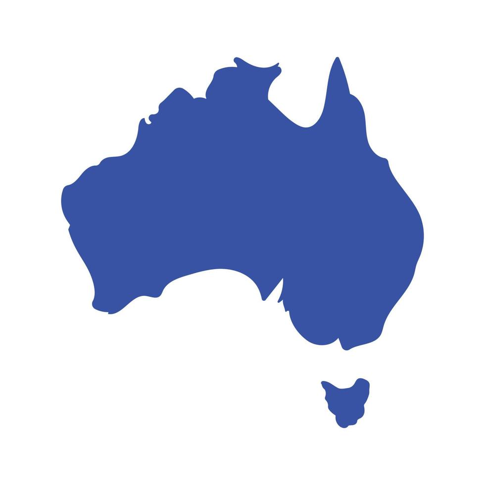 diseño de ilustración de logotipo de mapa de australia vector
