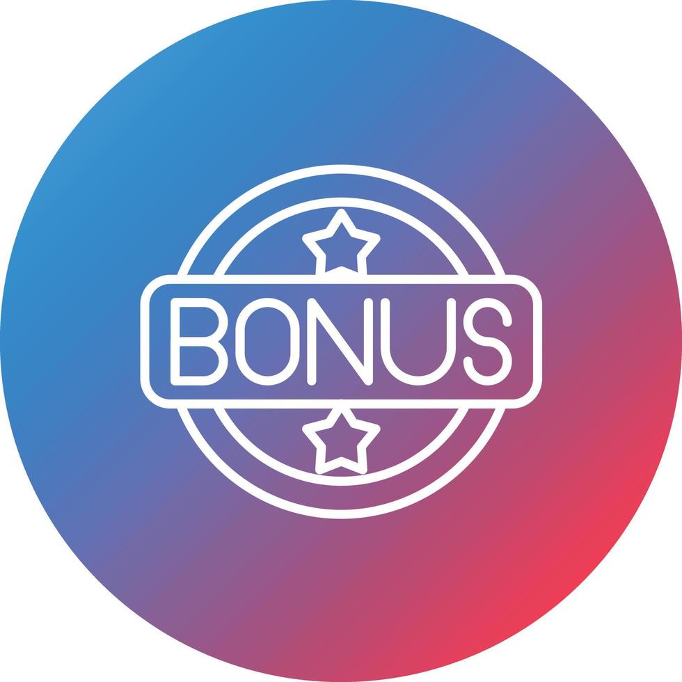 Bonus Line Gradient Circle Background Icon vector