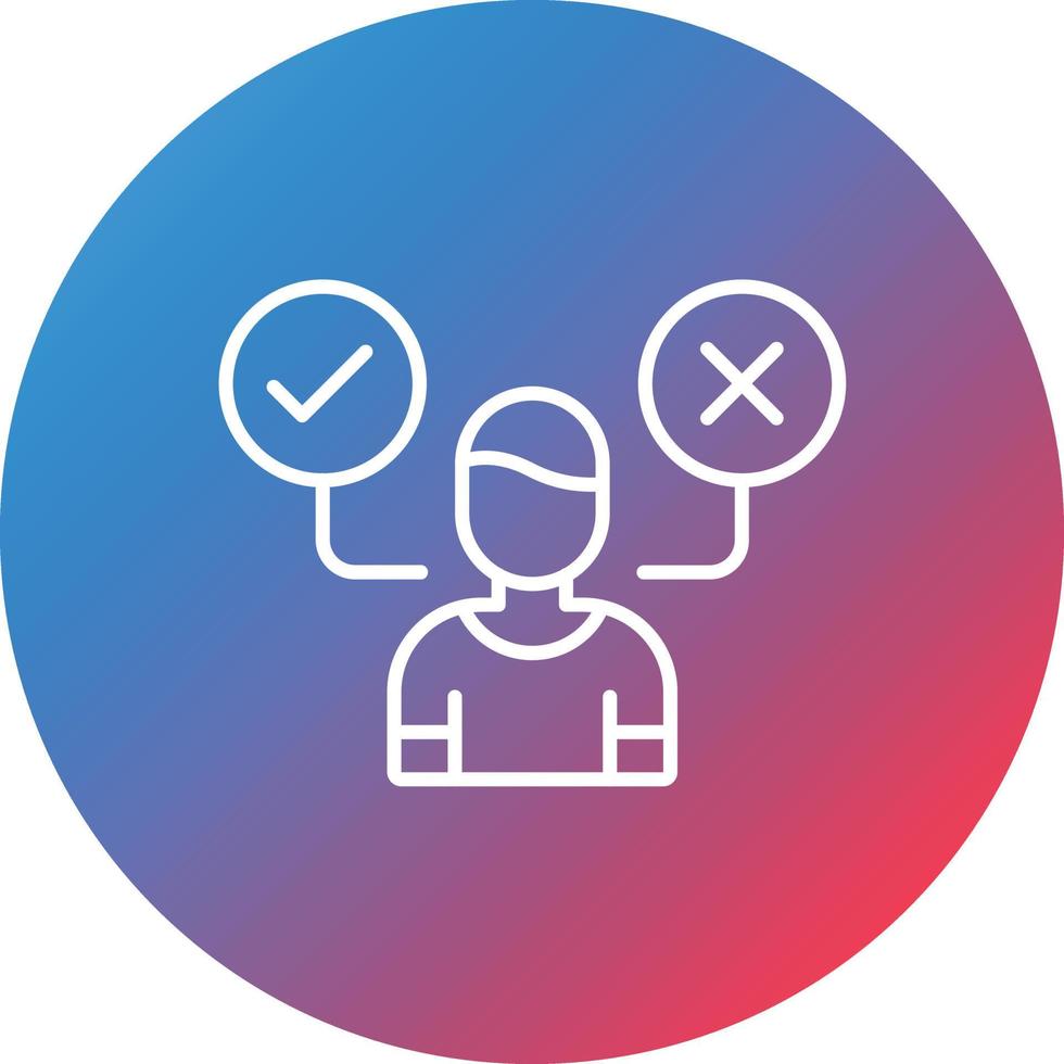 Decision Makers Line Gradient Circle Background Icon vector
