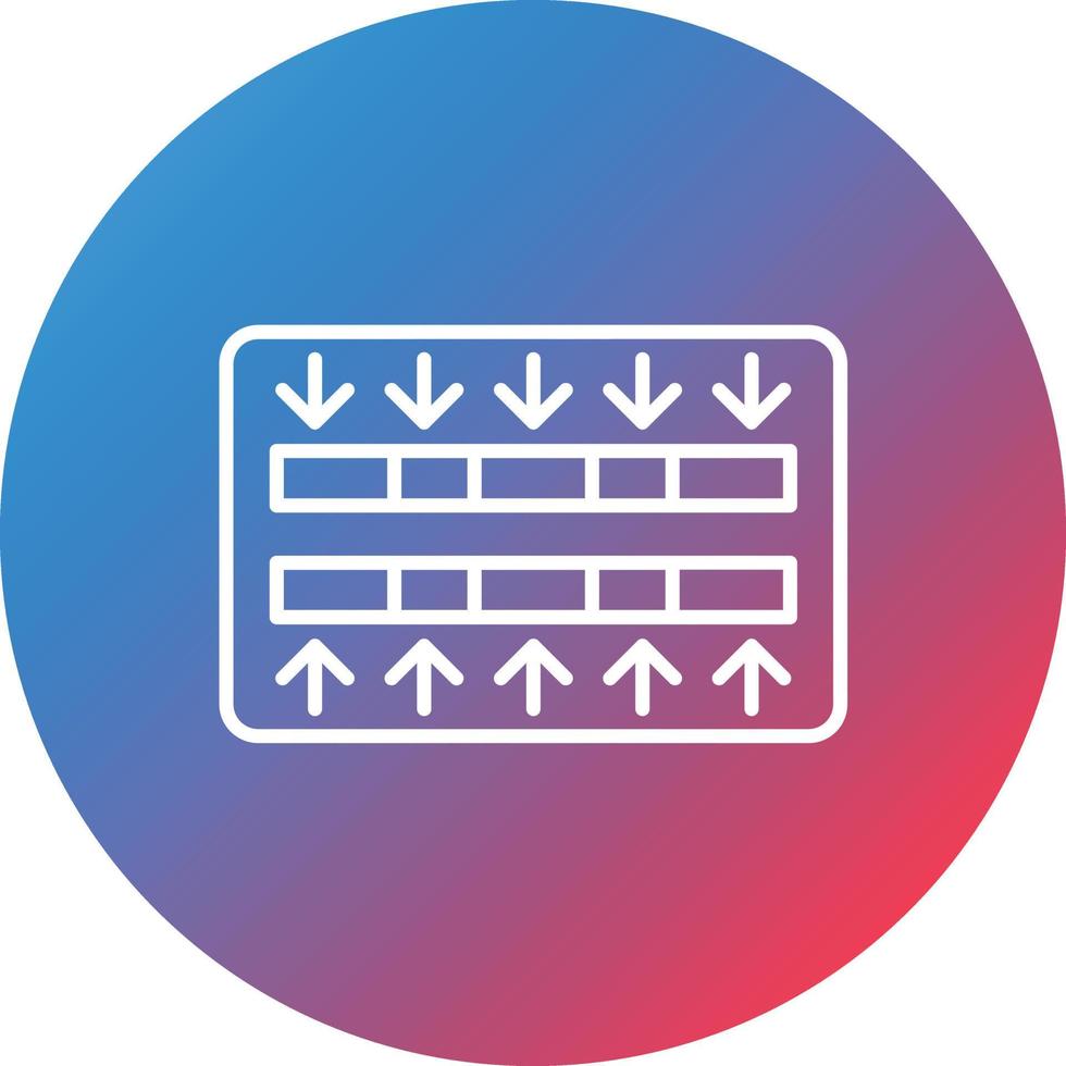 Sequence Alignment Line Gradient Circle Background Icon vector