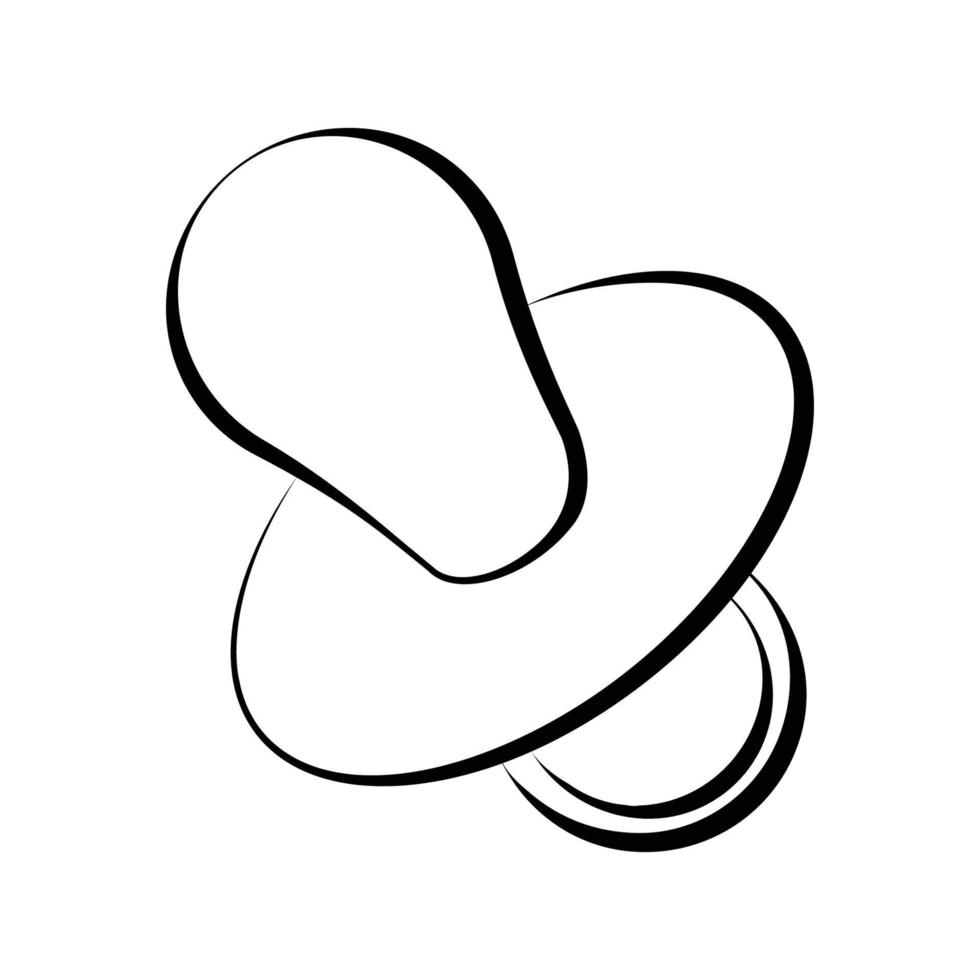 baby pacifier icon vector